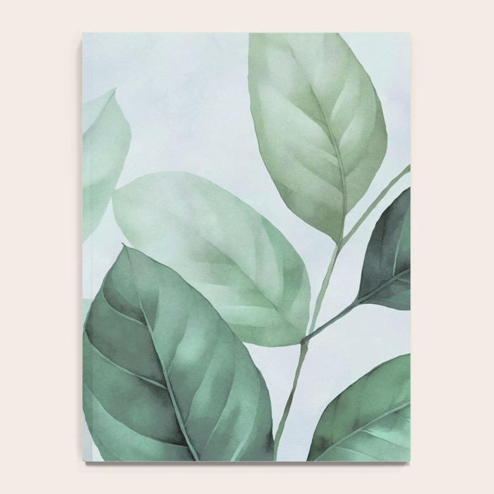 Calm Emerald Foliage Gentle Green Leaves Notebook Gallery Image 4
