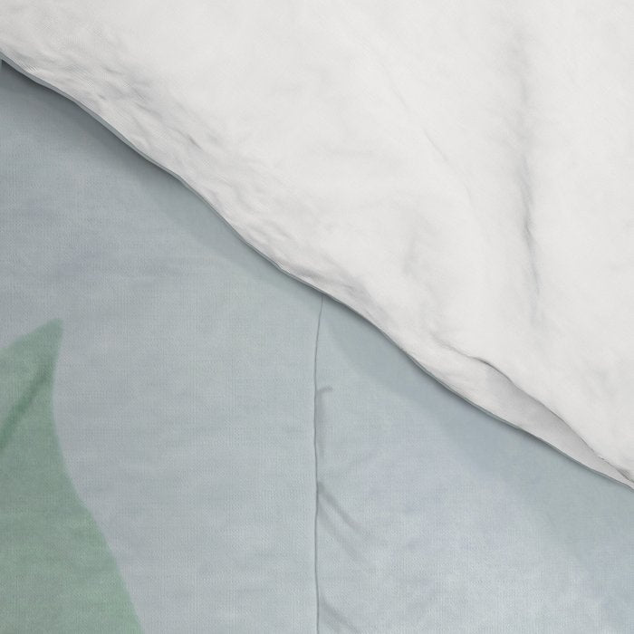 Calm Emerald Foliage Gentle Green Leaves Comforter Gallery Image 4