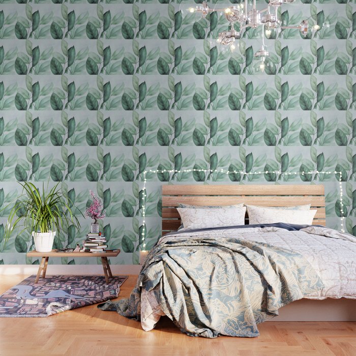 Calm Emerald Foliage Gentle Green Leaves Wallpaper Gallery Image 1