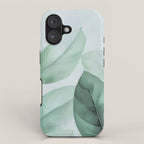 Calm Emerald Foliage Gentle Green Leaves iPhone Case Gallery Image 1