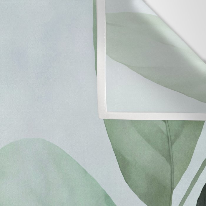 Calm Emerald Foliage Gentle Green Leaves Wall Tapestry Gallery Image 3