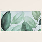 Calm Emerald Foliage Gentle Green Leaves Desk Mat Gallery Image 3