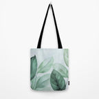 Calm Emerald Foliage Gentle Green Leaves Tote Bag Gallery Image 2