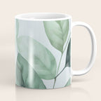 Calm Emerald Foliage Gentle Green Leaves Coffee Mug Gallery Image 1