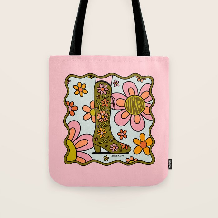 Virgo Groovy Boot Tote Bag Gallery Image 1