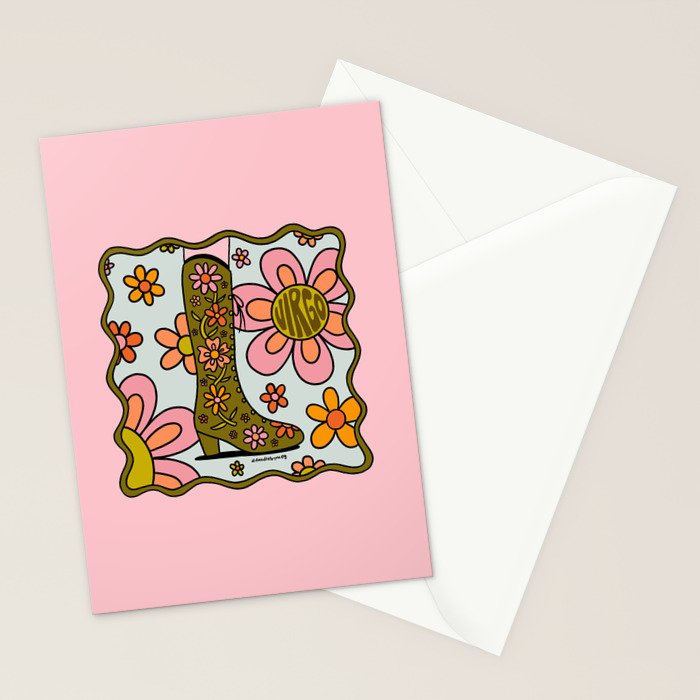 Virgo Groovy Boot Stationery Card Gallery Image 2