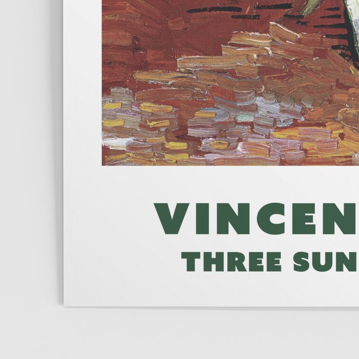 Three Sunflowers in a Vase by Vincent Van Gogh Poster Gallery Image 3