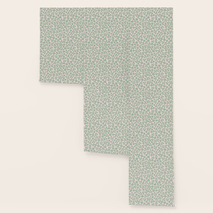 Mint green flower blossom scatter on blush pink Wallpaper Gallery Image 3