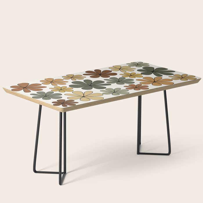 Retro Daisy Pattern Multicolor IX Coffee Table Gallery Image 1