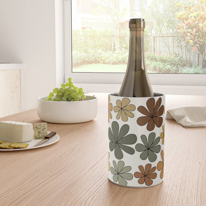 Retro Daisy Pattern Multicolor IX Wine Chiller Gallery Image 4