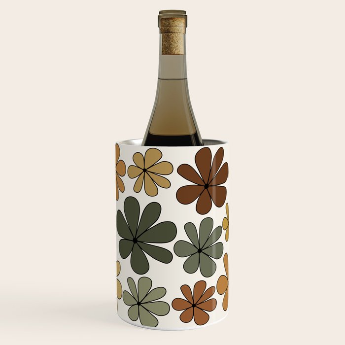 Retro Daisy Pattern Multicolor IX Wine Chiller Gallery Image 1