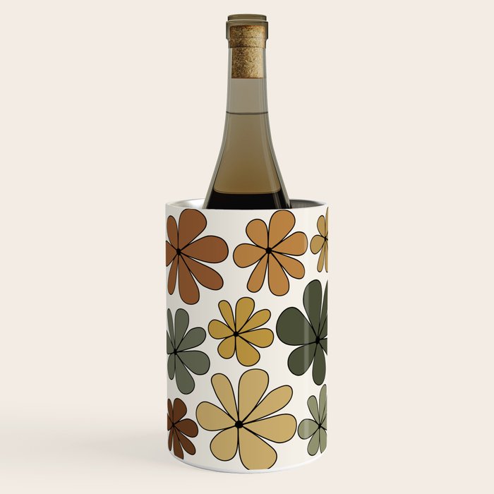 Retro Daisy Pattern Multicolor IX Wine Chiller Gallery Image 2
