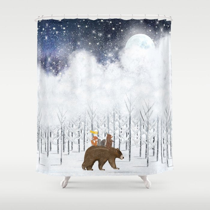 the white forest Shower Curtain Gallery Image 1