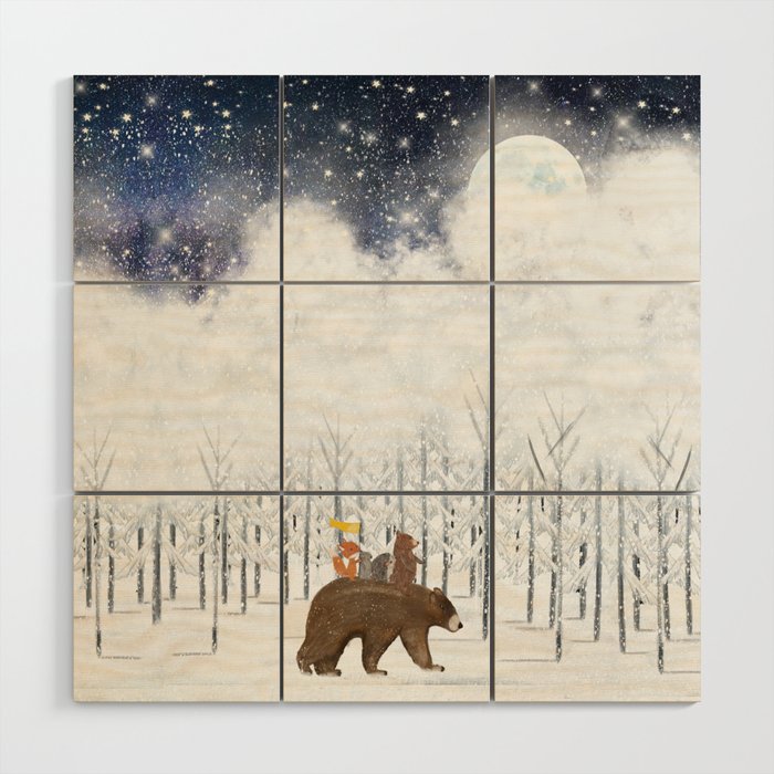 the white forest Wood Wall Art Gallery Image 1