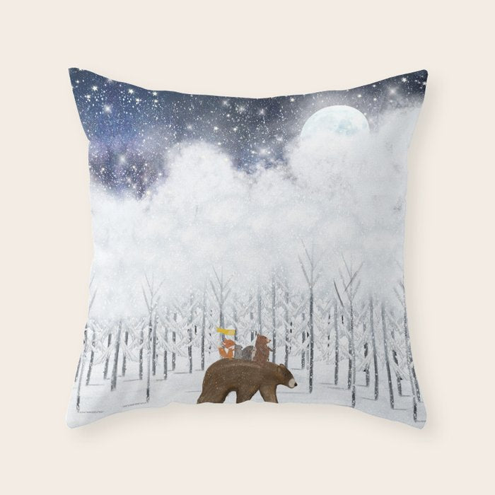 the white forest Throw Pillow Gallery Image 6