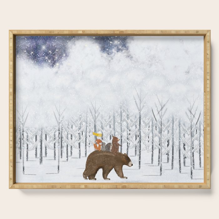 the white forest Serving Tray Gallery Image 1
