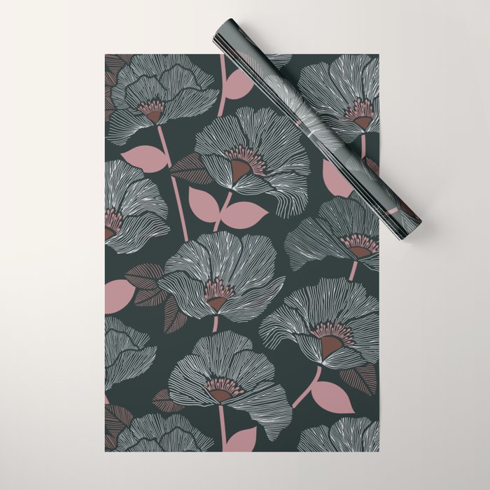 Nocturnal Bloom Wrapping Paper Gallery Image 1