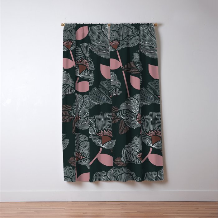 Nocturnal Bloom Window Curtain Gallery Image 3