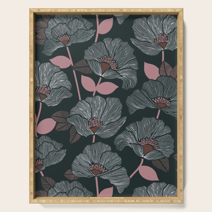 Nocturnal Bloom Serving Tray Gallery Image 1