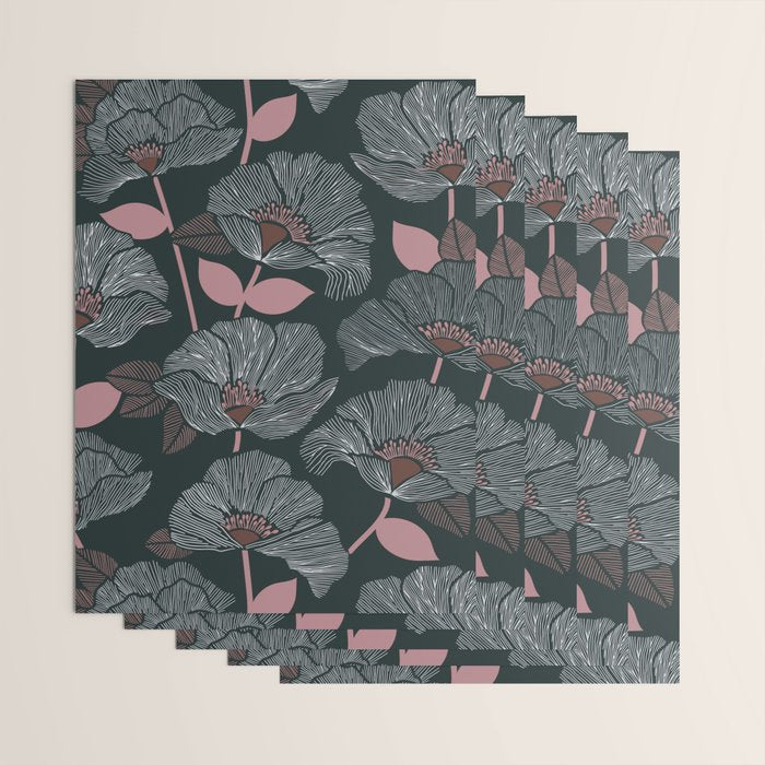 Nocturnal Bloom Wrapping Paper Gallery Image 3