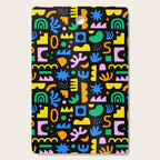 Fun colorful abstract summer shape pattern Cutting Board Gallery Image 1