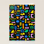 Fun colorful abstract summer shape pattern Stationery Card Gallery Image 2