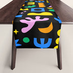Fun colorful abstract summer shape pattern Table Runner Gallery Image 1