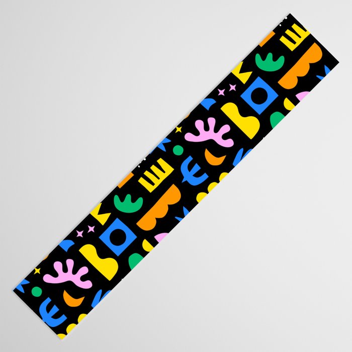 Fun colorful abstract summer shape pattern Table Runner Gallery Image 3