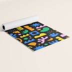 Fun colorful abstract summer shape pattern Yoga Mat Gallery Image 2