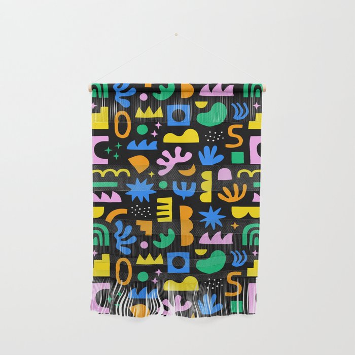 Fun colorful abstract summer shape pattern Wall Hanging Gallery Image 1