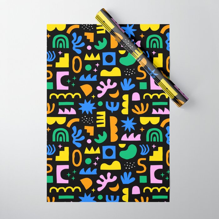 Fun colorful abstract summer shape pattern Wrapping Paper Gallery Image 1