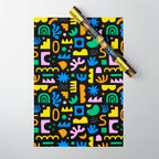 Fun colorful abstract summer shape pattern Wrapping Paper Gallery Image 1