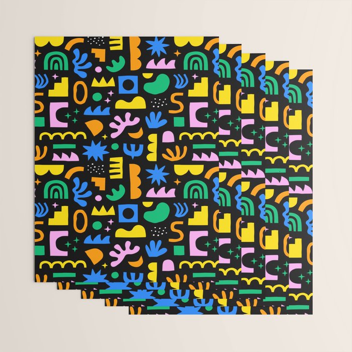 Fun colorful abstract summer shape pattern Wrapping Paper Gallery Image 3