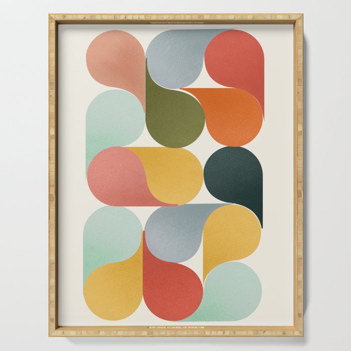 Shapes of color - abstract Serving Tray Gallery Image 1