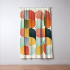 Shapes of color - abstract Window Curtain Gallery Image 3