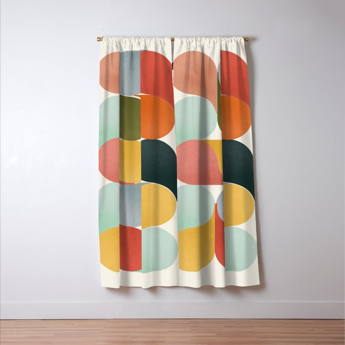 Shapes of color - abstract Window Curtain Gallery Image 3