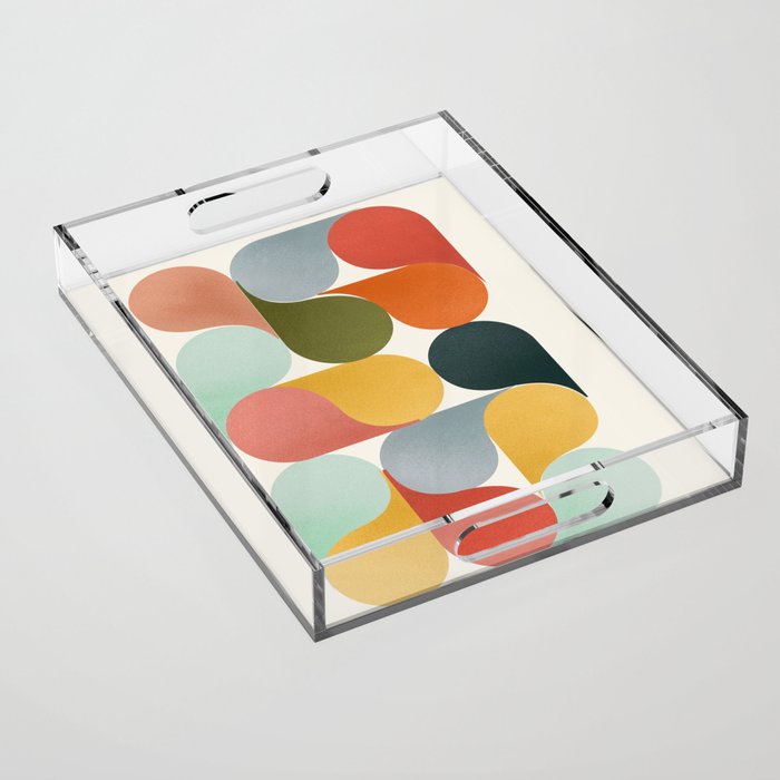 Shapes of color - abstract Acrylic Tray Gallery Image 1