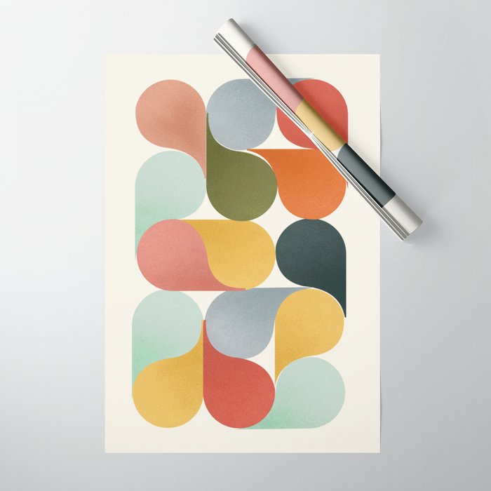 Shapes of color - abstract Wrapping Paper Gallery Image 1