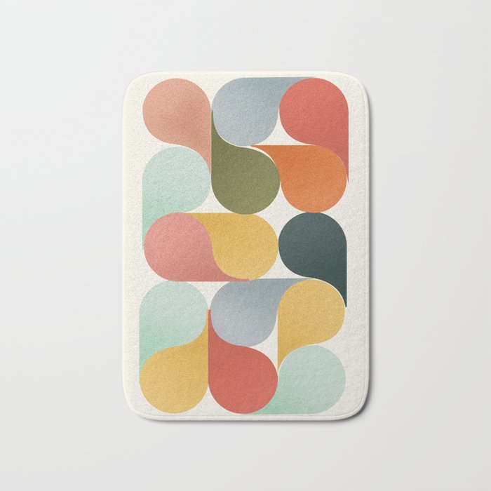 Shapes of color - abstract Bath Mat Gallery Image 1