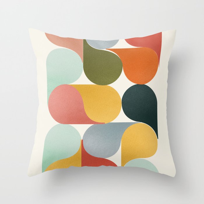 Shapes of color - abstract Throw Pillow Gallery Image 6