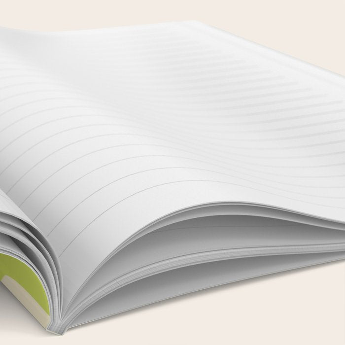 Copacetic Retro Abstract in Light Lime Linden Green and Cream Beige Notebook Gallery Image 2