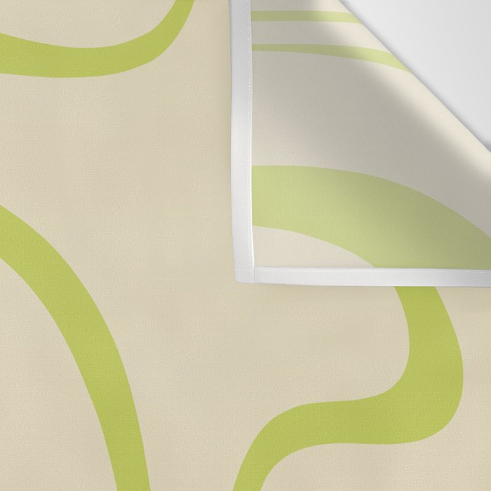 Copacetic Retro Abstract in Light Lime Linden Green and Cream Beige Wall Tapestry Gallery Image 3
