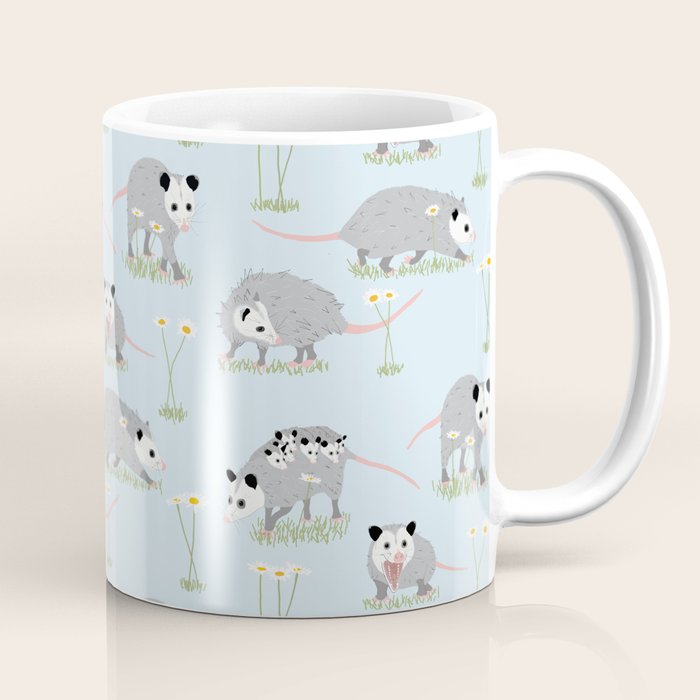 Opossums and Daisies Coffee Mug Gallery Image 1