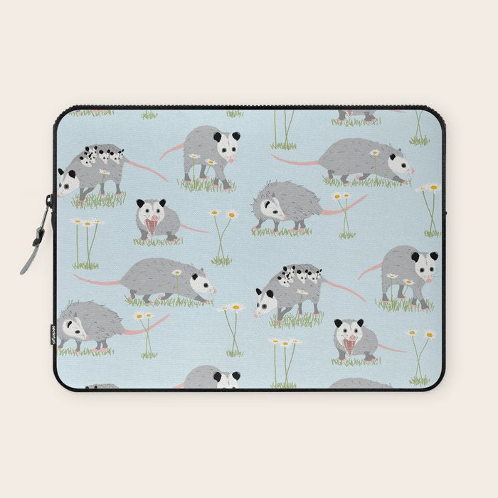 Opossums and Daisies Laptop Sleeve Gallery Image 1
