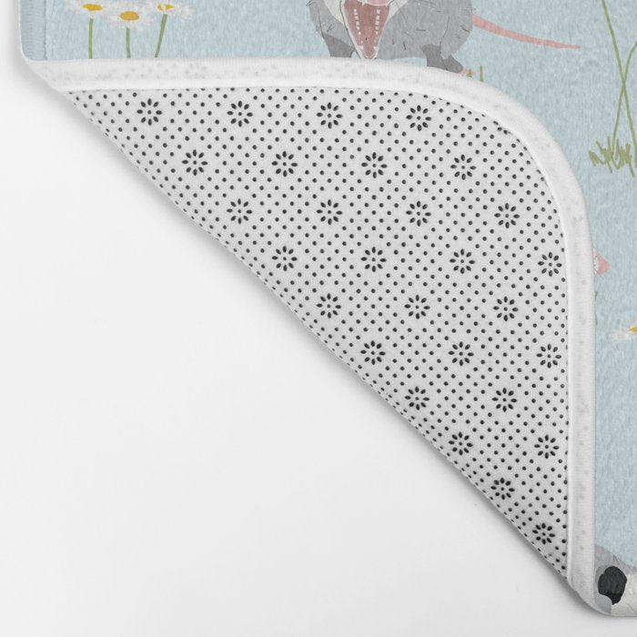 Opossums and Daisies Bath Mat Gallery Image 2