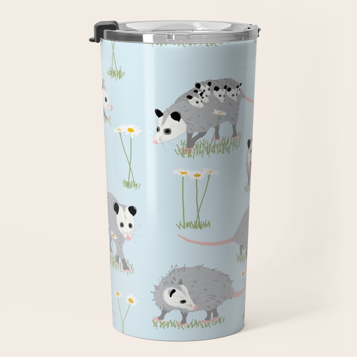 Opossums and Daisies Travel Mug Gallery Image 3