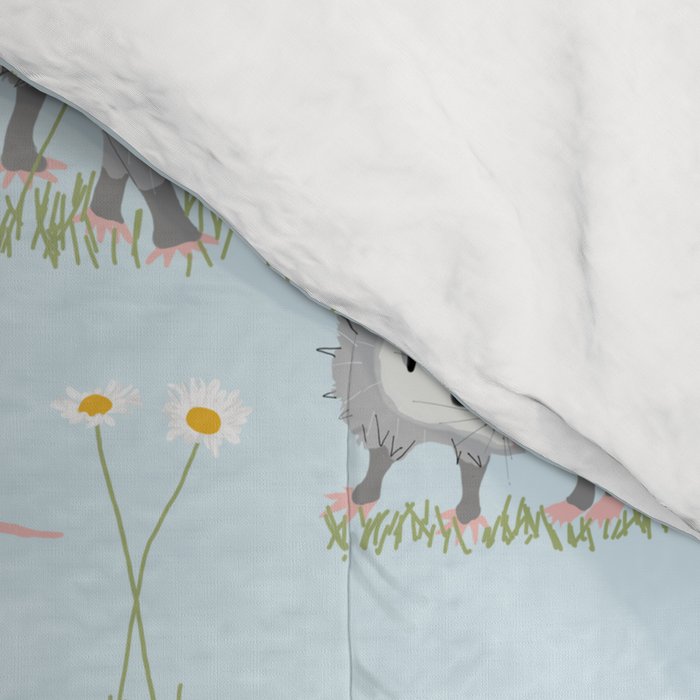 Opossums and Daisies Comforter Gallery Image 4