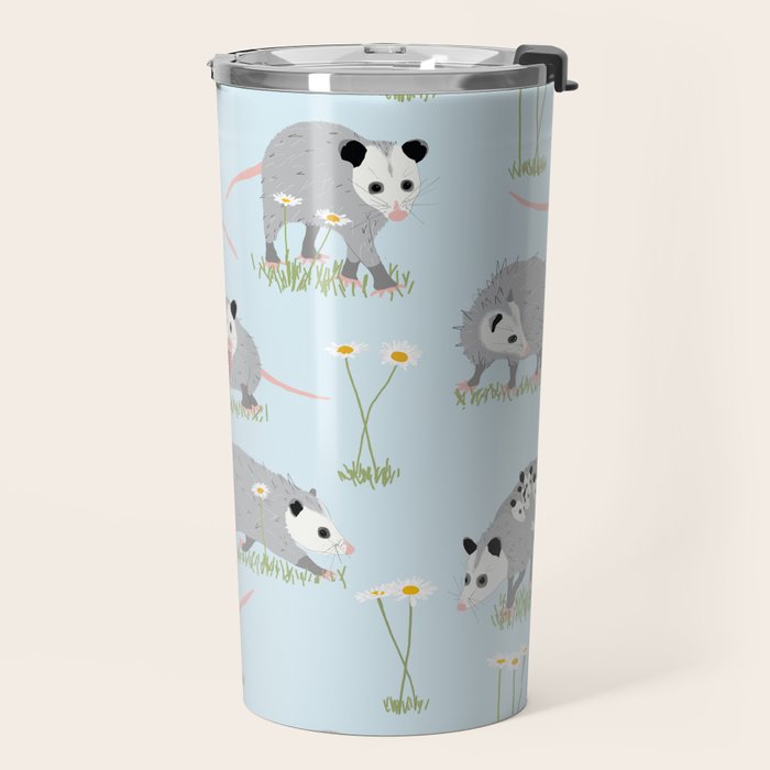 Opossums and Daisies Travel Mug Gallery Image 2