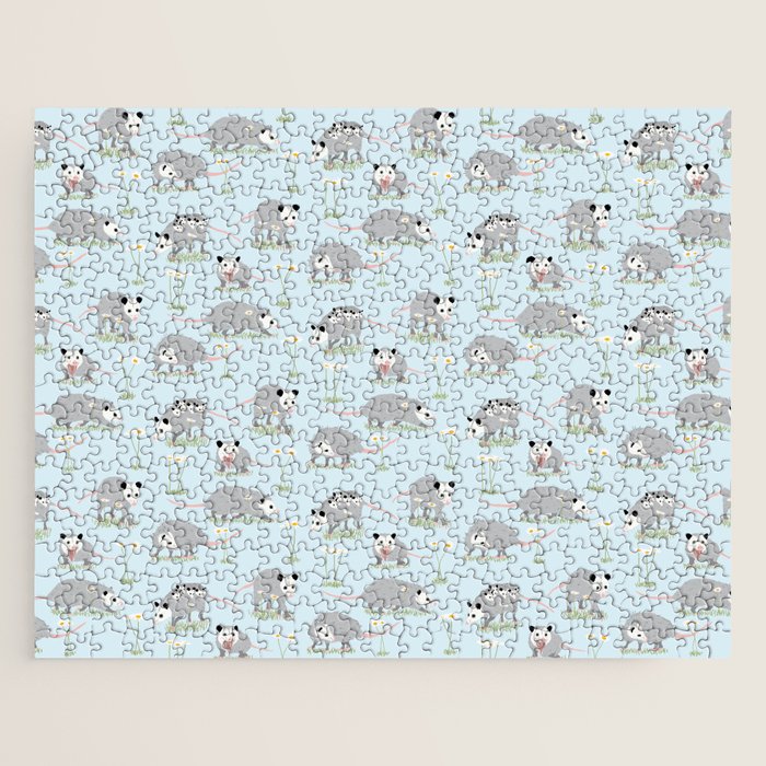Opossums and Daisies Jigsaw Puzzle Gallery Image 1