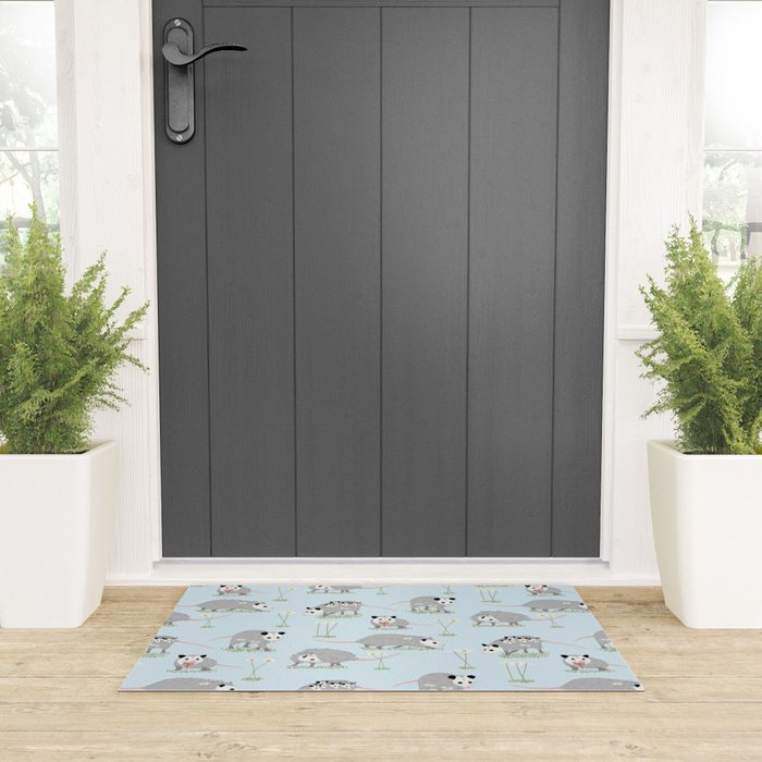 Opossums and Daisies Welcome Mat Gallery Image 3